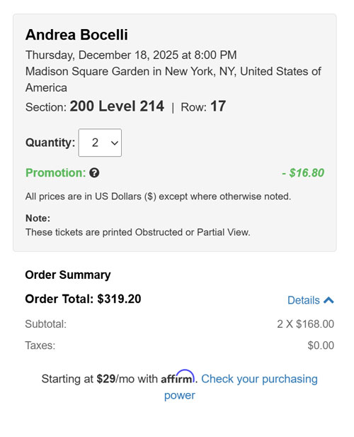 ticket squeeze ticket price